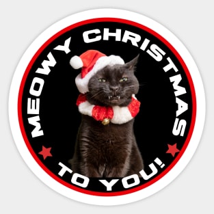 SCARY MEOWY CHRISTMAS Sticker